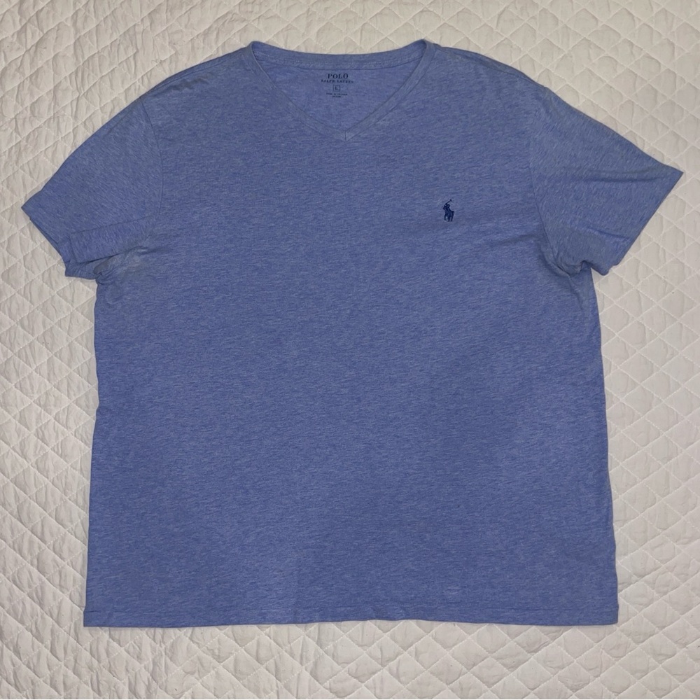 Polo Ralph Lauren Men’s Large Heather Light Blue Short Sleeve T-Shirt
